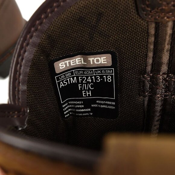 Ariat Womens Brown Fatbaby Steel Toe Leather Work Boots Size 9 B - Picture 6 of 7